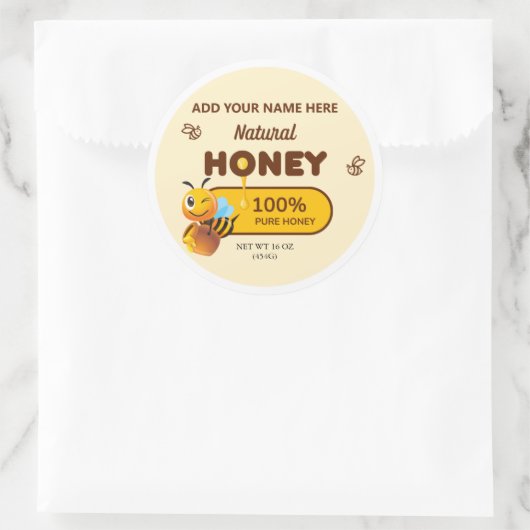 Natuurlijke Honey Bee Jar Appiary Business Labels (Tas)