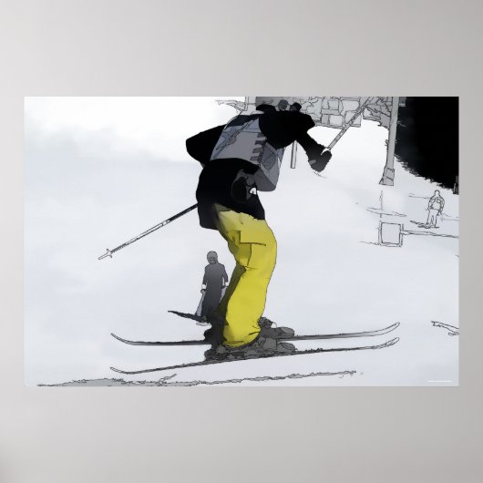 Natuurlijke hoogbouw — Ski Jump Landing Poster (Voorkant)