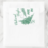 Natuurlijke hoogten zijn in rechthoekige sticker (Tas)