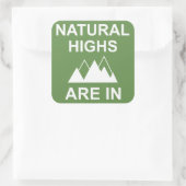 Natuurlijke hoogten zijn in vierkante sticker (Tas)