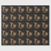  Natuurlijke Hoorn Historisch Muziekinstrument Cadeaupapier (Vlak)