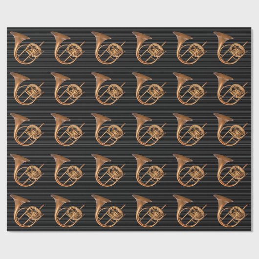  Natuurlijke Hoorn Historisch Muziekinstrument Cadeaupapier (Vlak)