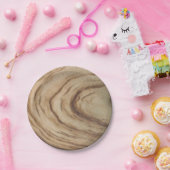 Natuurlijke Hout Grain Rustieke Party Wedding Papieren Bordje (Feest)