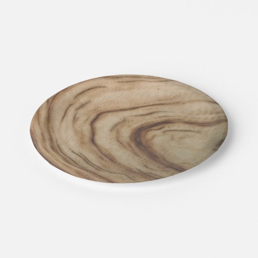 Natuurlijke Hout Grain Rustieke Party Wedding Papieren Bordje (Gekanteld)