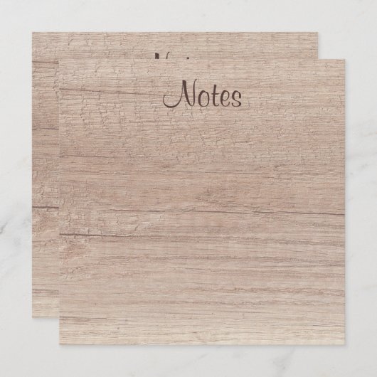 Natuurlijke hout Kijk Sjabloon handgeschreven scri (Voorkant / Achterkant)