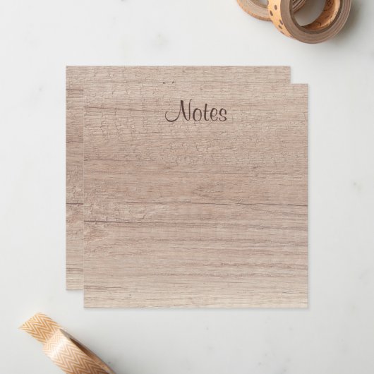 Natuurlijke hout Kijk Sjabloon handgeschreven scri (Voorkant / Achterkant in situ)