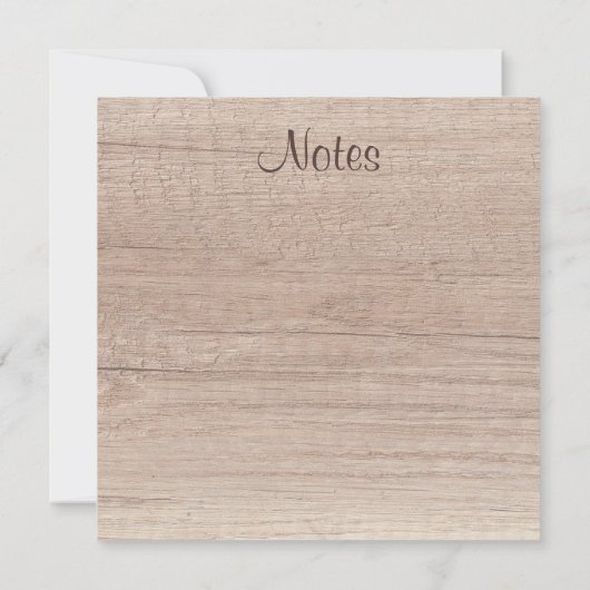 Natuurlijke hout Kijk Sjabloon handgeschreven scri (Achterkant)