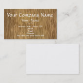 Natuurlijke houtachtergrond Aangepaste Visitekaart Visitekaartje (Voorkant / Achterkant)