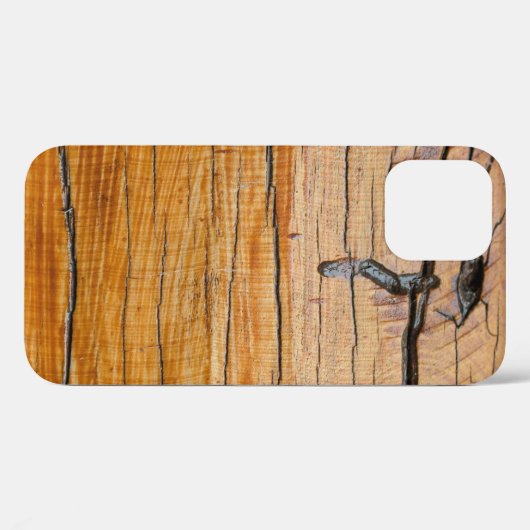 Natuurlijke houten achtergrond, houten plak en org Case-Mate iPhone case (Achterkant (horizontaal))