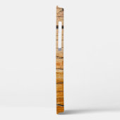 Natuurlijke houten achtergrond, houten plak en org Case-Mate iPhone case (Achterkant / Links)