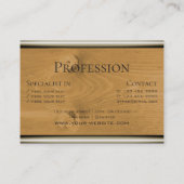 Natuurlijke Houten Graan Rustieke Houten Boards Op Visitekaartje (Achterkant)