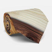 Natuurlijke Houten Nekband Stropdas (Opgerold)