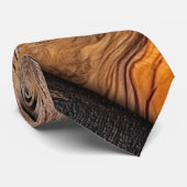 Natuurlijke Houten Nekband Stropdas (Opgerold)