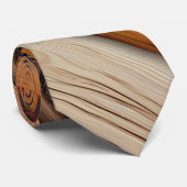 Natuurlijke Houten Nekband Stropdas (Opgerold)
