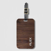 Natuurlijke houten panelen - Horizontaal houten pa Bagagelabel (Voorkant (verticaal))