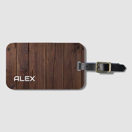Natuurlijke houten panelen - Horizontaal houten pa Bagagelabel (Voorkant (horizontaal))