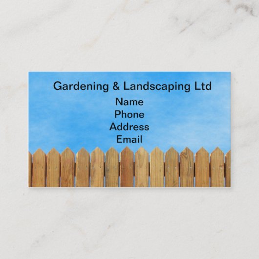 Natuurlijke houten tuin visitekaartje (Voorkant)