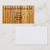 Natuurlijke houten tuin visitekaartje (Voorkant / Achterkant)