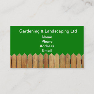 Natuurlijke houten tuin visitekaartje
