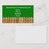 Natuurlijke houten tuin visitekaartje (Voorkant / Achterkant)