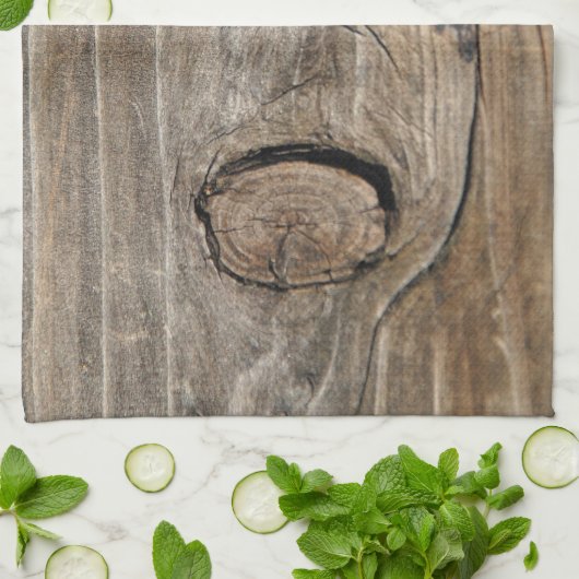 Natuurlijke houtkorrels theedoek (Gevouwen)