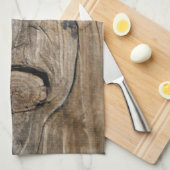 Natuurlijke houtkorrels theedoek (Quarter Fold)