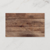 Natuurlijke houtslats met ringgrenzen op visitekaartje (Achterkant)