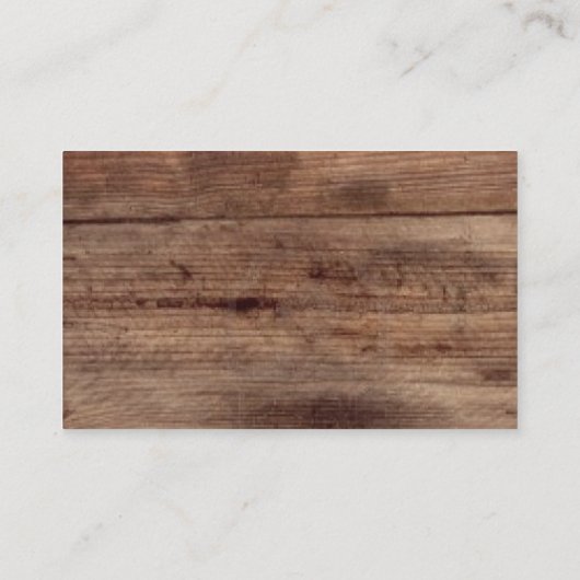 Natuurlijke houtslats met ringgrenzen op visitekaartje (Achterkant)