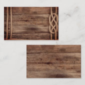 Natuurlijke houtslats met ringgrenzen op visitekaartje (Voorkant / Achterkant)