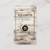 Natuurlijke houtstijl-Social Media QR Code Visitekaartje (Achterkant)