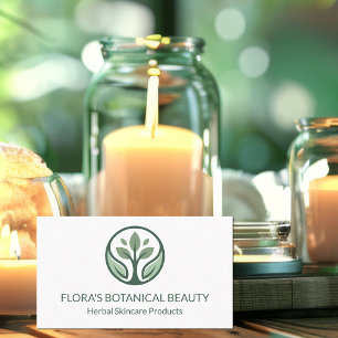 Natuurlijke Huidverzorging Groene Plant Beautyprod Visitekaartje