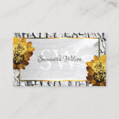 Natuurlijke Initialen met natuurlijke Florence Wit Visitekaartje (Voorkant)