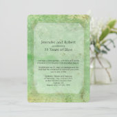 Natuurlijke Jade 35 Jaar Huwelijksjubileum Uitnodi Kaart (Staand voorkant)