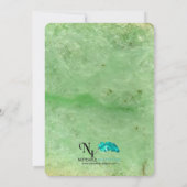 Natuurlijke jade 35e trouwdag uitnodiging (Achterkant)