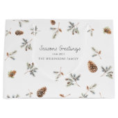 Natuurlijke kerst folage foto xmas groot cadeauzakje (Voorkant)