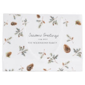 Natuurlijke kerst folage foto xmas groot cadeauzakje (Achterkant)