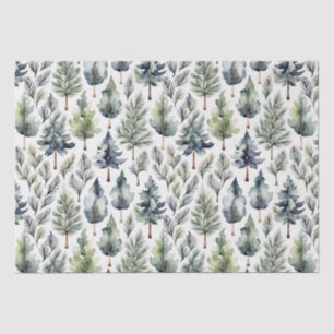 Natuurlijke Kerstboom elegante aquarel weefsel Tissuepapier