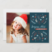 Natuurlijke kerstfeestdag met Noël Feestdagenkaart (Voorkant)