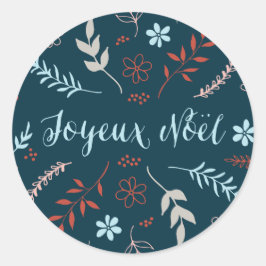 Natuurlijke kerstfeestdag met Noël Ronde Sticker