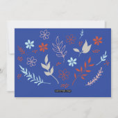 Natuurlijke kerstfeestdag van Noël in Indigo Feestdagenkaart (Achterkant)