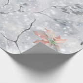 Natuurlijke kerstmis Eenvoudig Poinsettia-ontwerp Cadeaupapier (Hoek)