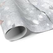 Natuurlijke kerstmis Eenvoudig Poinsettia-ontwerp Cadeaupapier (Rol Hoek)