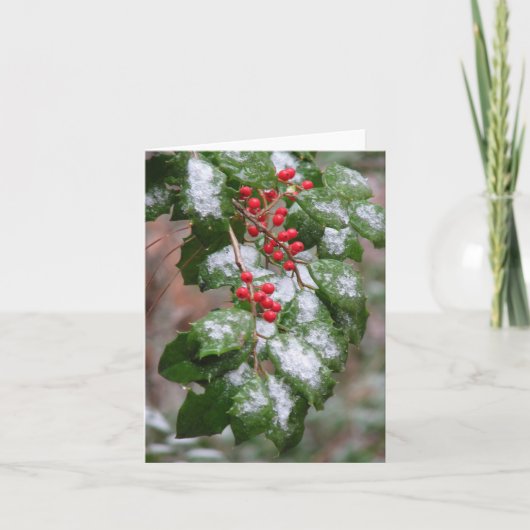 Natuurlijke Kerstmis Feestdagen Kaart (Voorkant)