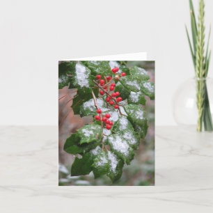 Natuurlijke Kerstmis Feestdagen Kaart