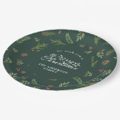 Natuurlijke Kerstmis minimaal elegant botanisch pa Papieren Bordje (Gekanteld)