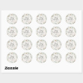 Natuurlijke Kerstmis minimale elegante botanische  Ronde Sticker (Vel)