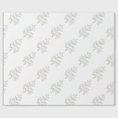 Natuurlijke kerstmis - Red Berry Wrapping Paper Cadeaupapier (Vlak)