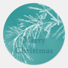 Natuurlijke Kerstversieringen Ronde Sticker