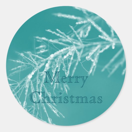 Natuurlijke Kerstversieringen Ronde Sticker (Voorkant)