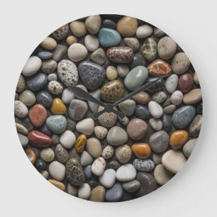 Natuurlijke Kiezels Collectie - Minimalistisch en Grote Klok